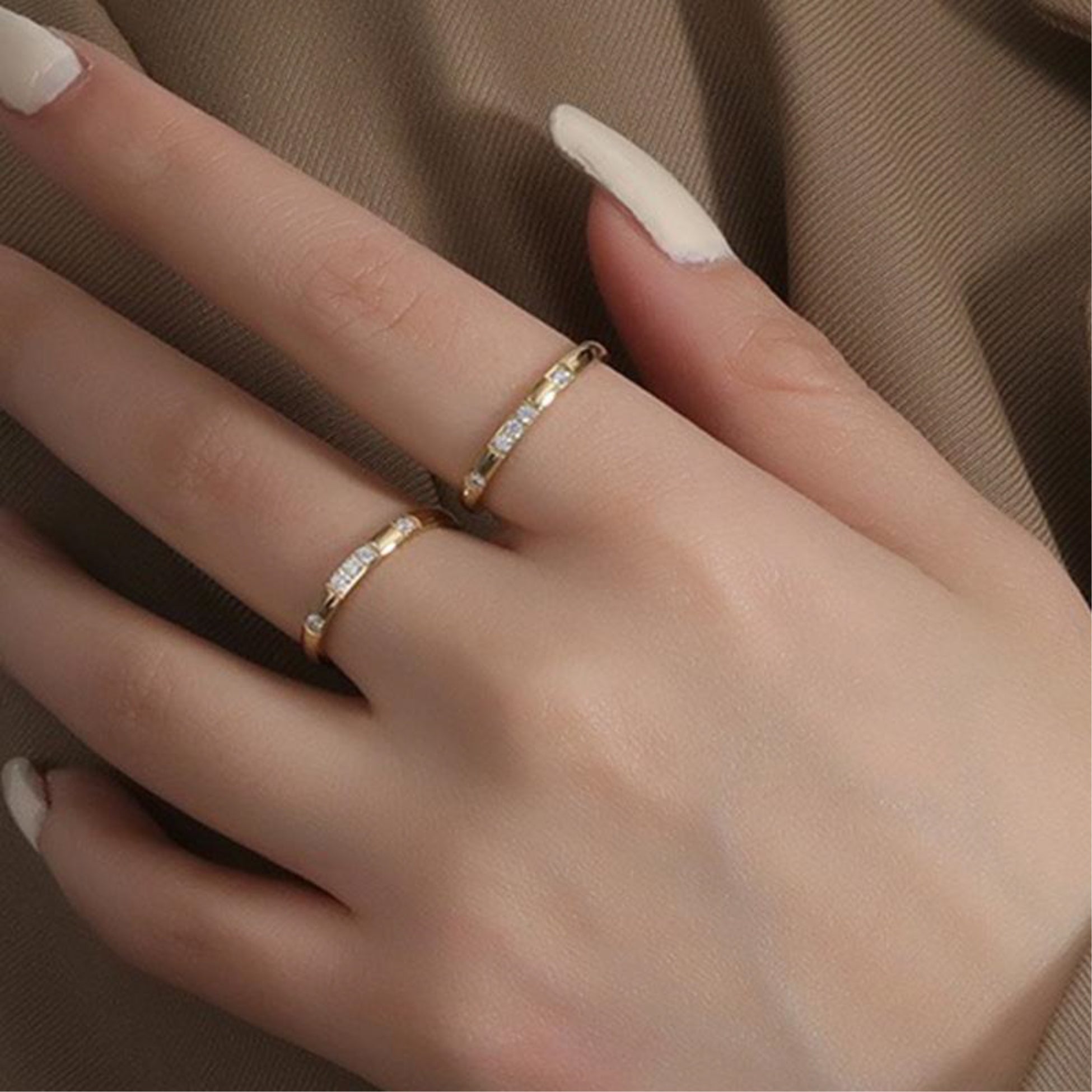 Dainty Diamond Stackable Rings