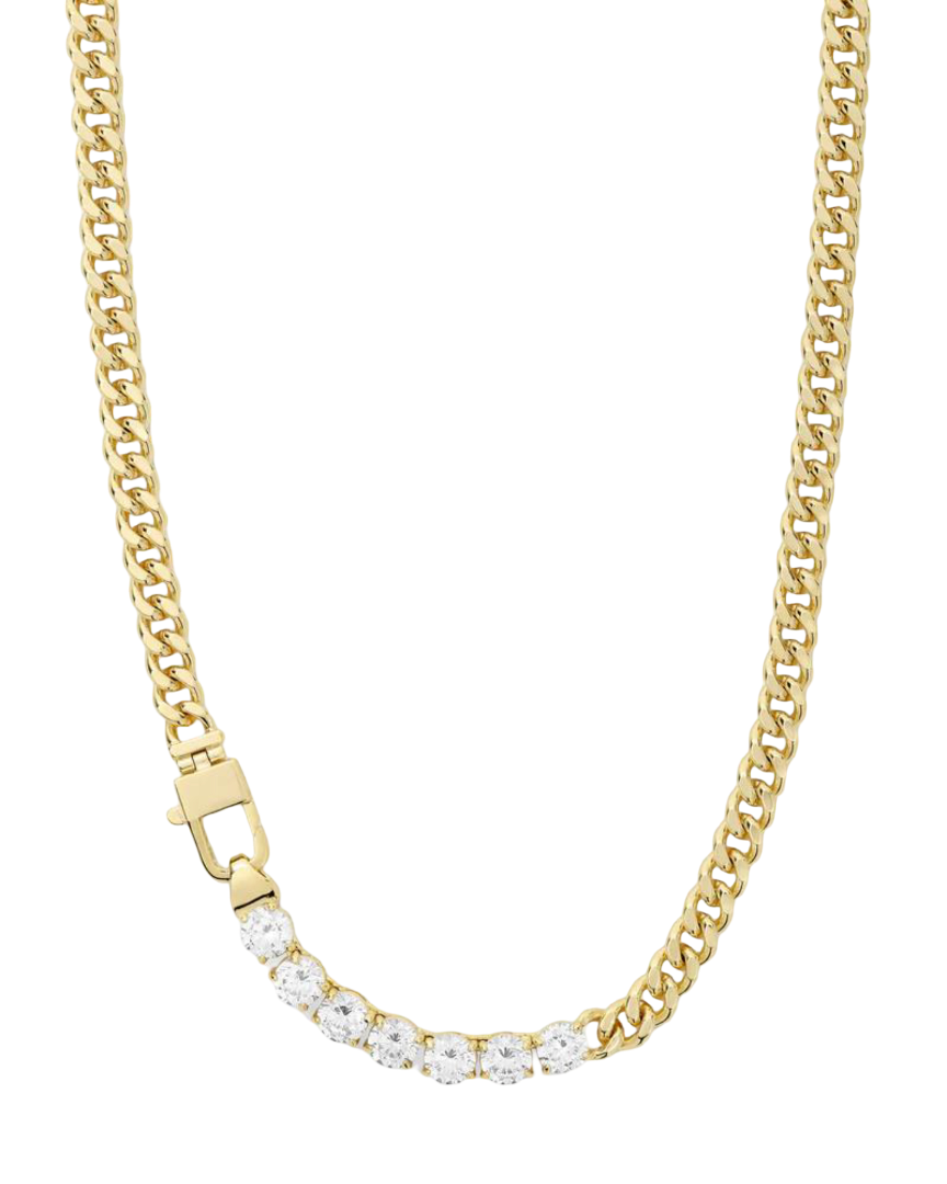 Diamond chain Necklace, Waterproof, Sweatproof, Non Tarnish & Hypoallergenic