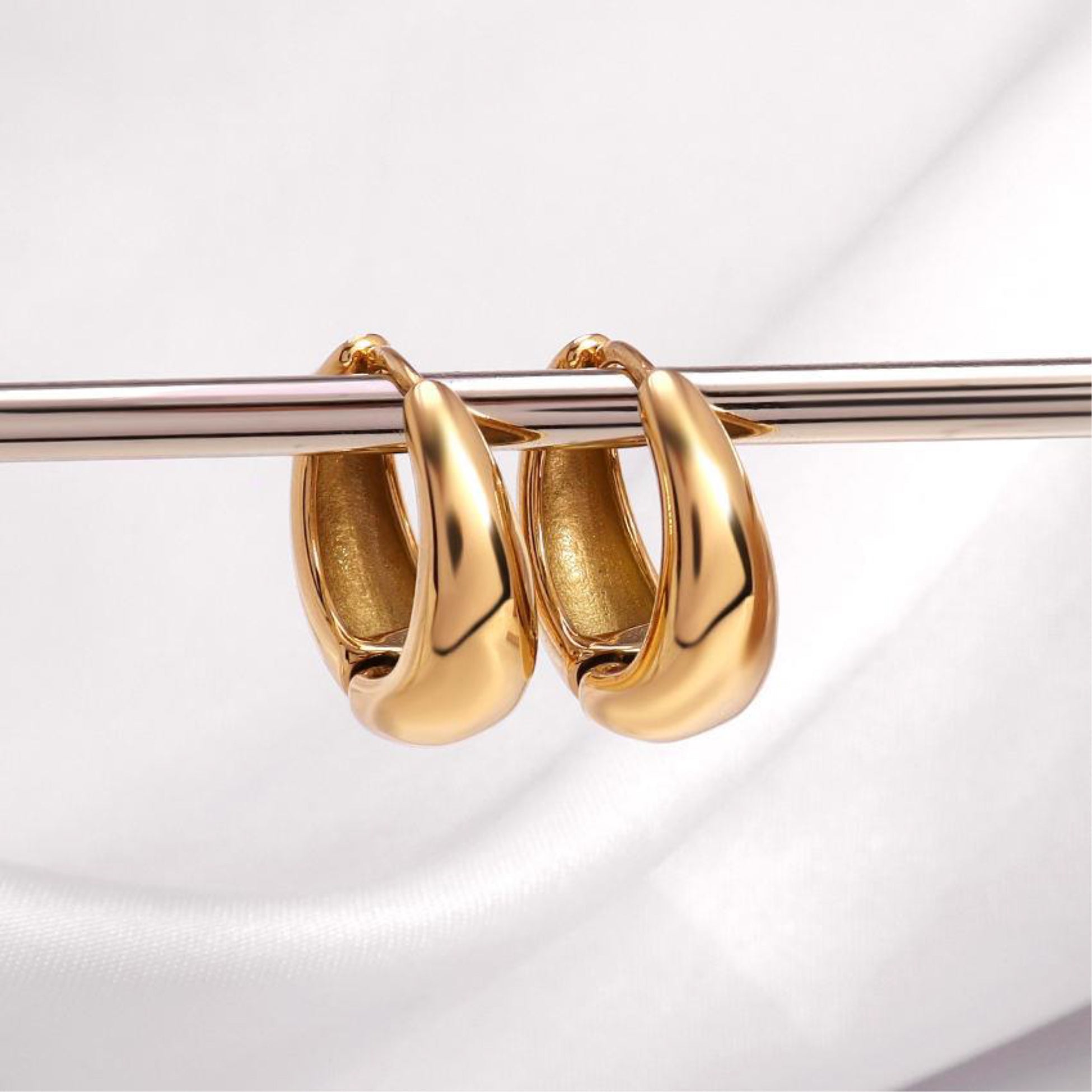 French Minimalist Huggie Earrings