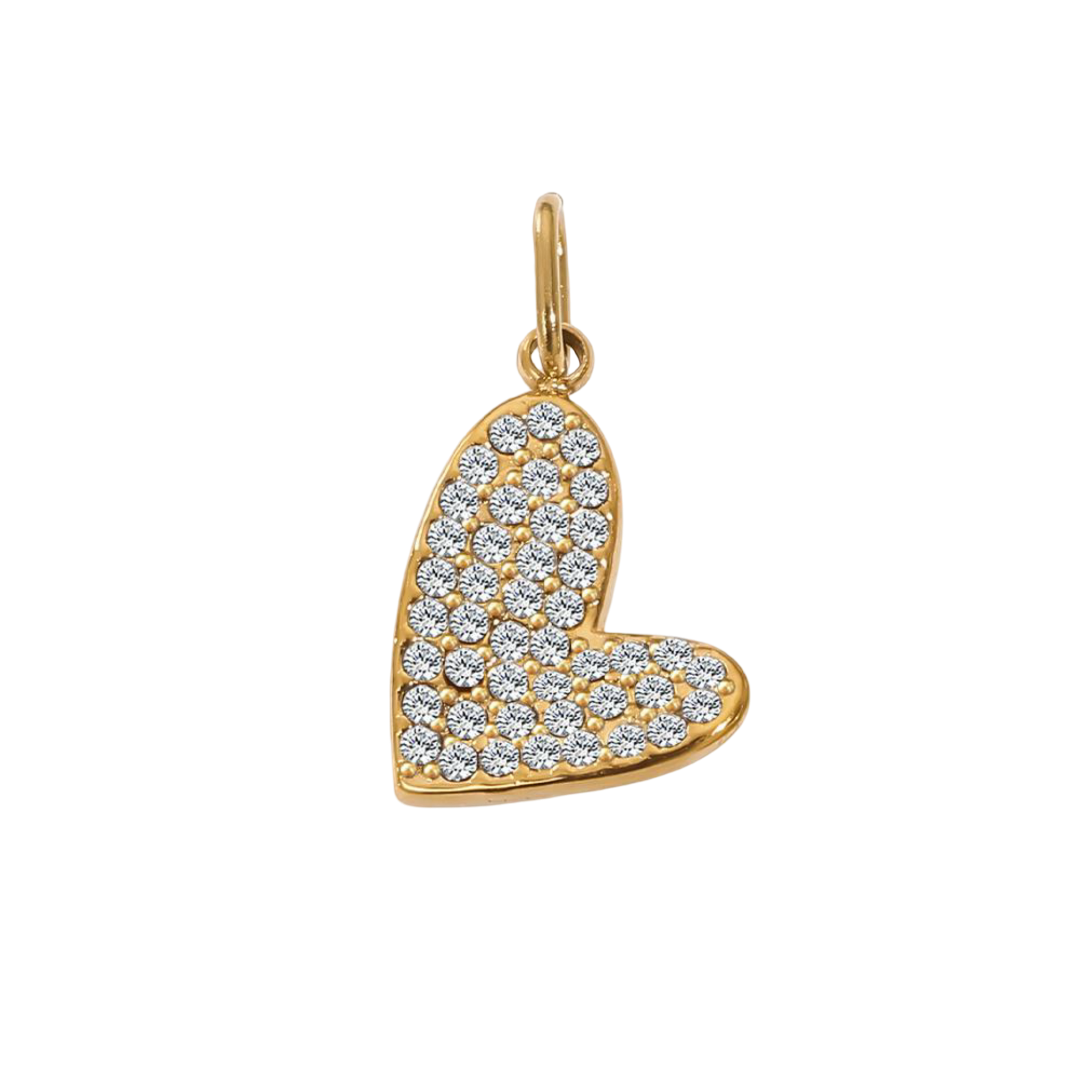 Heart Charm Filled with CZ