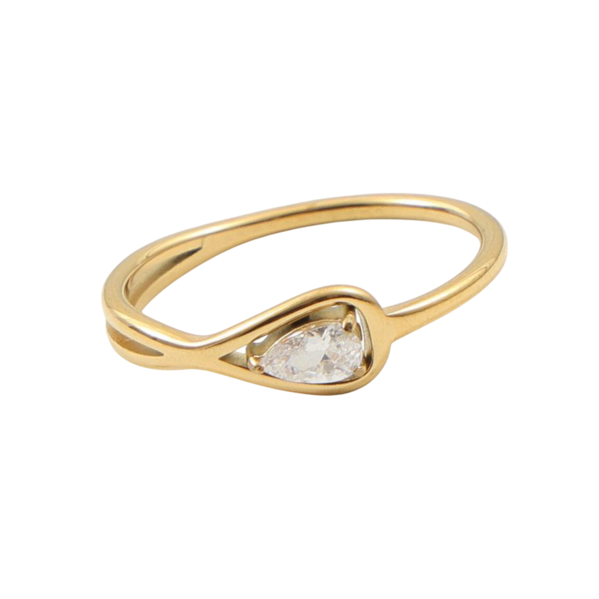 Dainty Waterdrop Pinky Ring