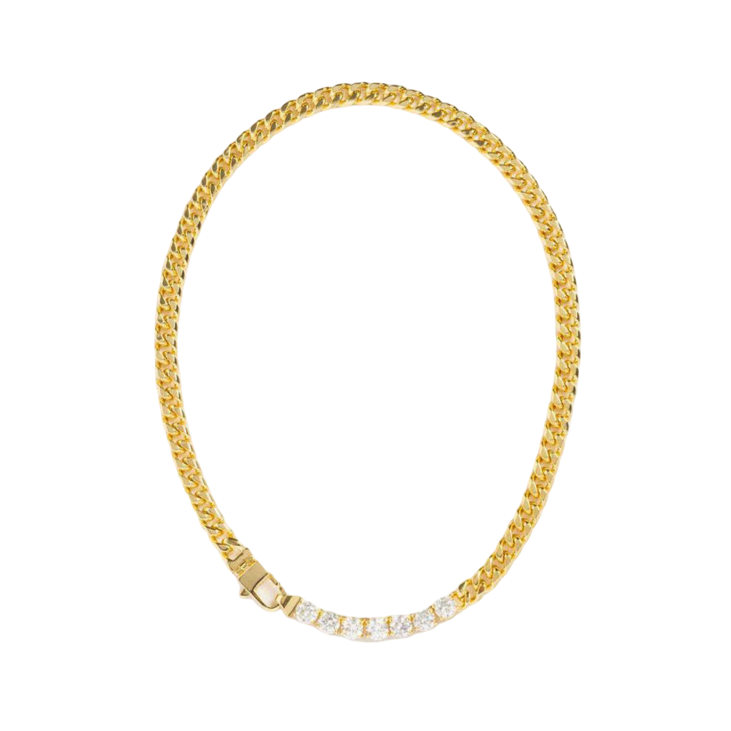 Diamond chain Necklace, Waterproof, Sweatproof, Non Tarnish & Hypoallergenic
