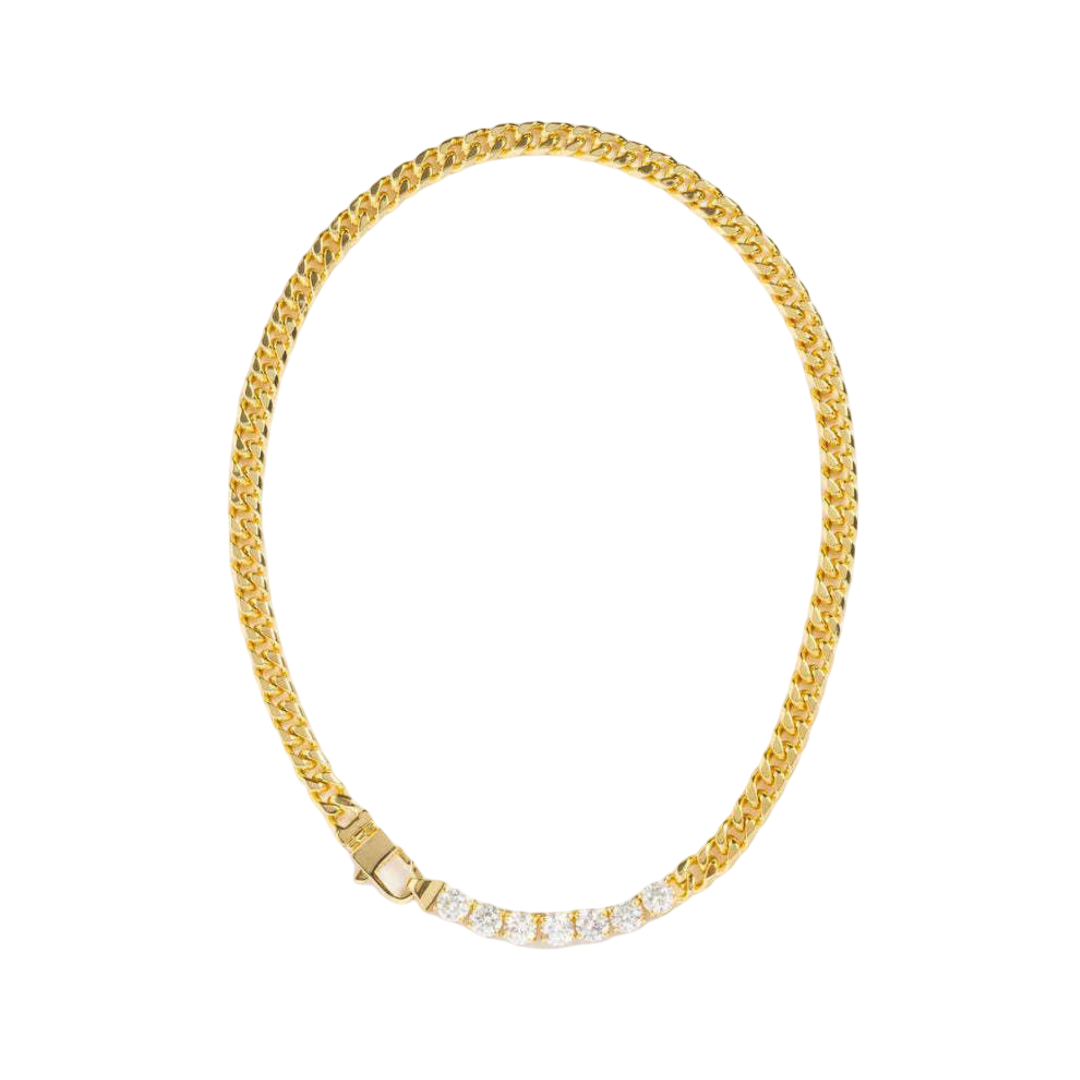 Diamond chain Necklace, Waterproof, Sweatproof, Non Tarnish & Hypoallergenic