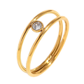 Double Layer Diamond Pinky Ring