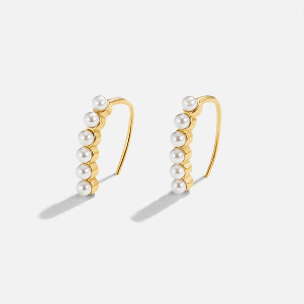 European Pearl Earrings Waterproof Sweatproof Anti-Tarnish Earrings Charms by Andie