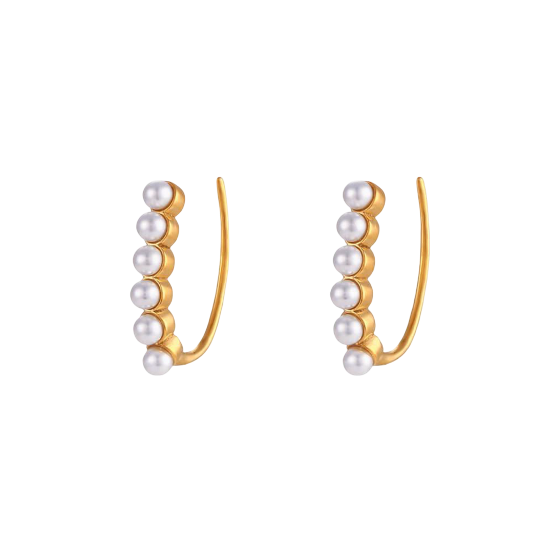 European Pearl Earrings Waterproof Sweatproof Anti-Tarnish Earrings Charms by Andie
