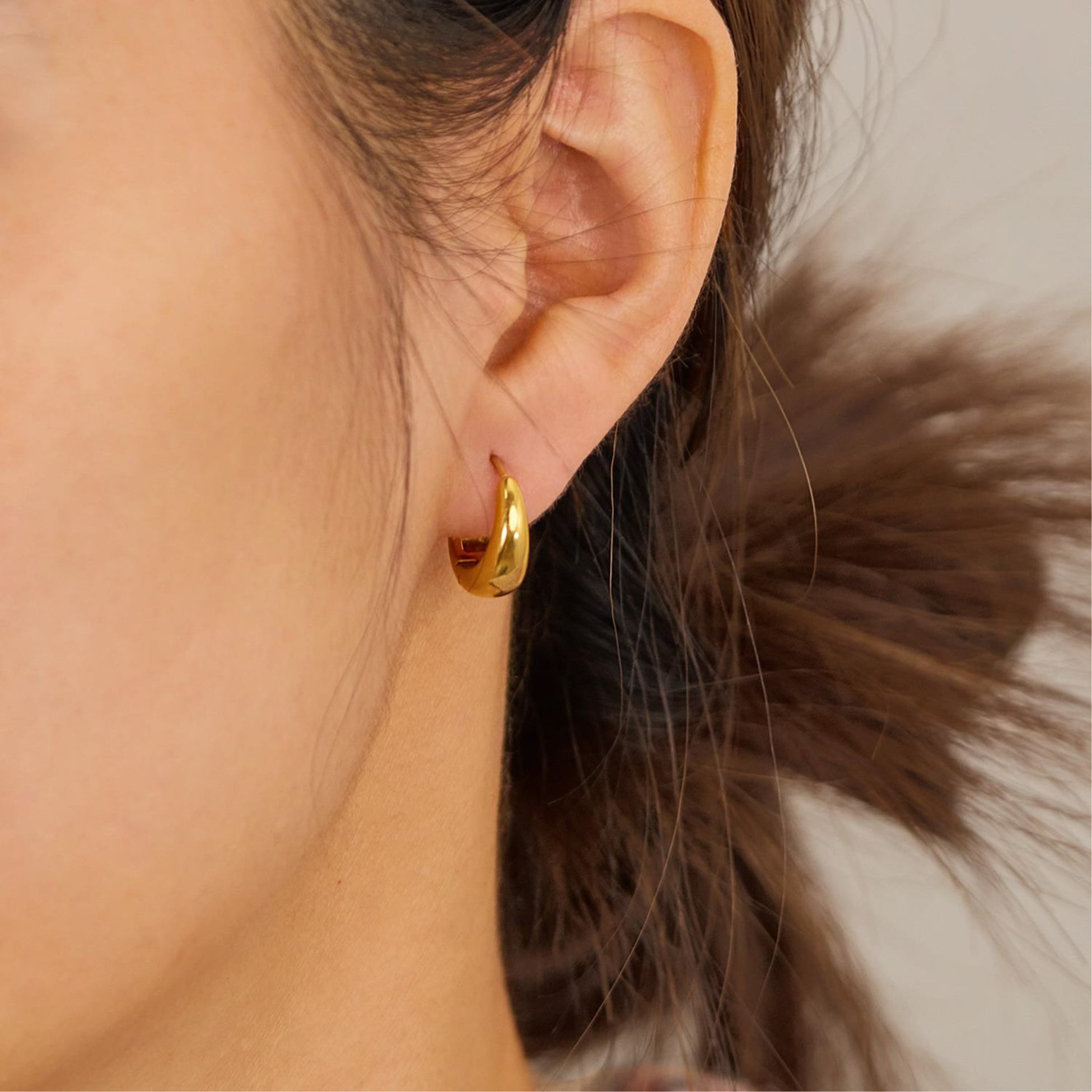 French Minimalist Huggie Earrings