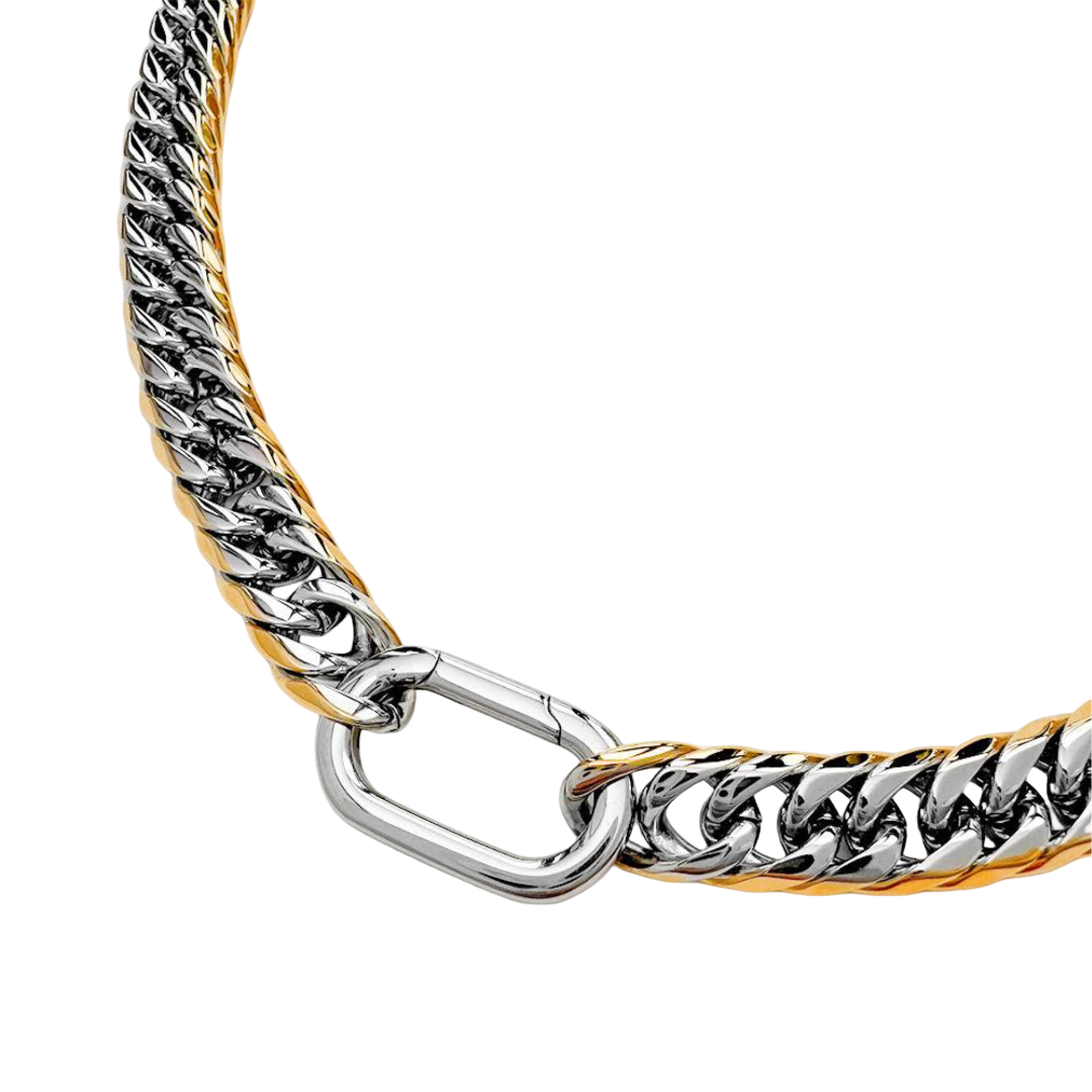 Mixed Metal Carabiner Necklace