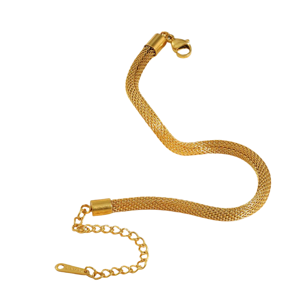 Gold Mesh Net Chain Bracelet