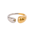 Two-toned gold and silver waterproof ring sweatproof ring Anti Tarnish ring Charms by Andie