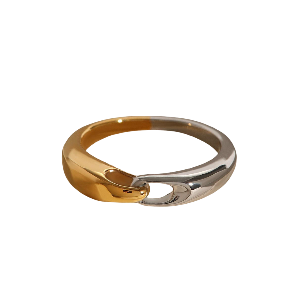 Mixed Metal Chain Ring |Waterproof Sweatproof Anti Tarnish Rings Charms by Andie