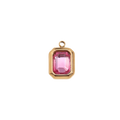 Pink Square CZ Charm  | Charms by Andie