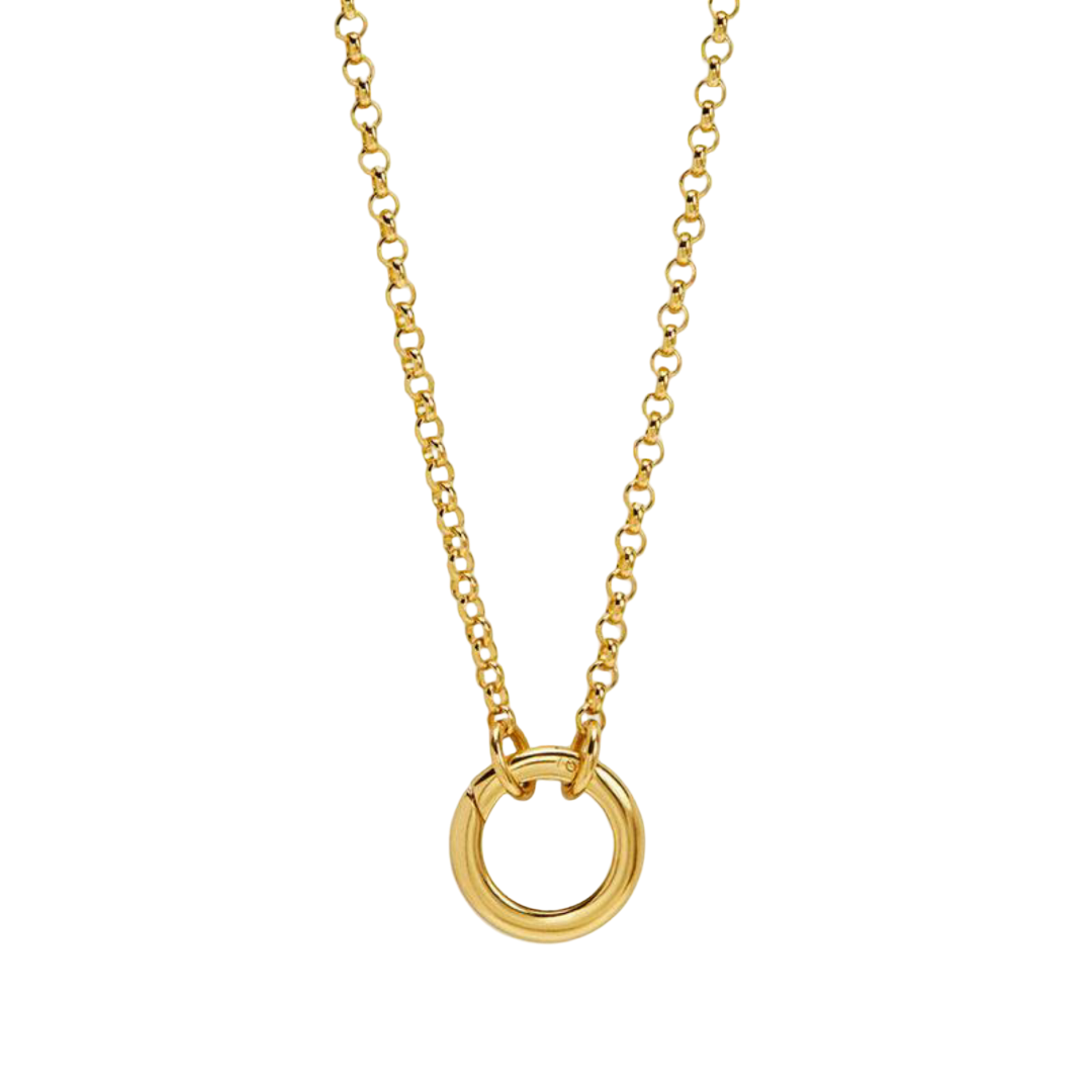 Push Clasp Charm Holder 14K gold