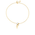 Gold necklace with a cross pendant Waterproof Sweatproof